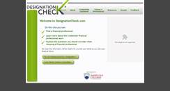 Desktop Screenshot of designationcheck.com